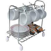 Suporte Aramado Porta 6 Xícaras E Pires Organizador Bancada